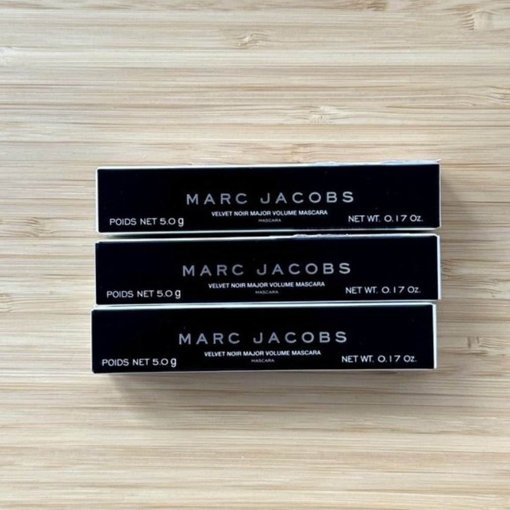 Marc Jacobs VELVET NOIR Major Volume Mascara Mini Travel CJNoir 10 .17 oz 3 Pack